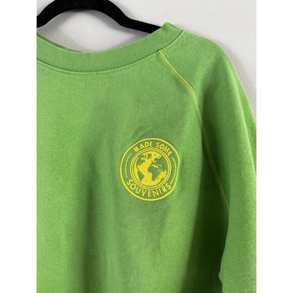 NWT Made Some Souvenirs Tourist Sweatshirt Green Size Medium USA Made - Picture 3 of 6
